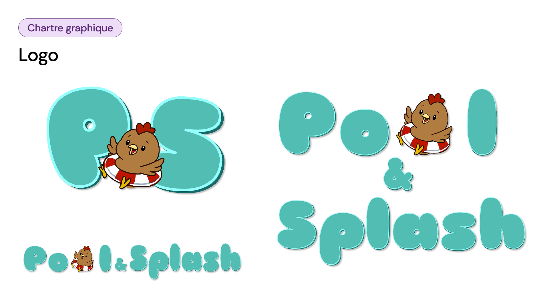 Déclinaison du logo Pool & Splash