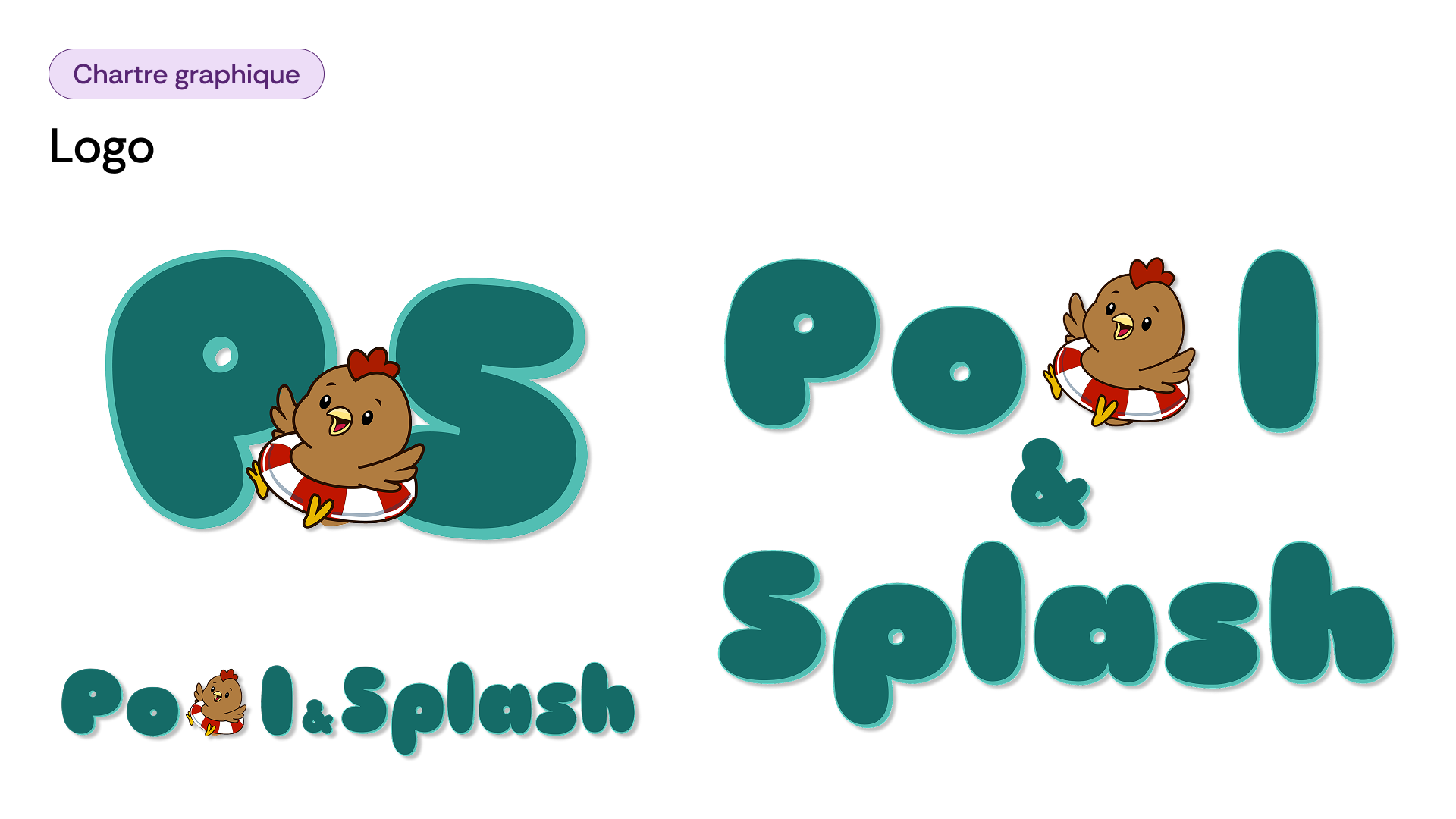 Déclinaison du logo Pool & Splash