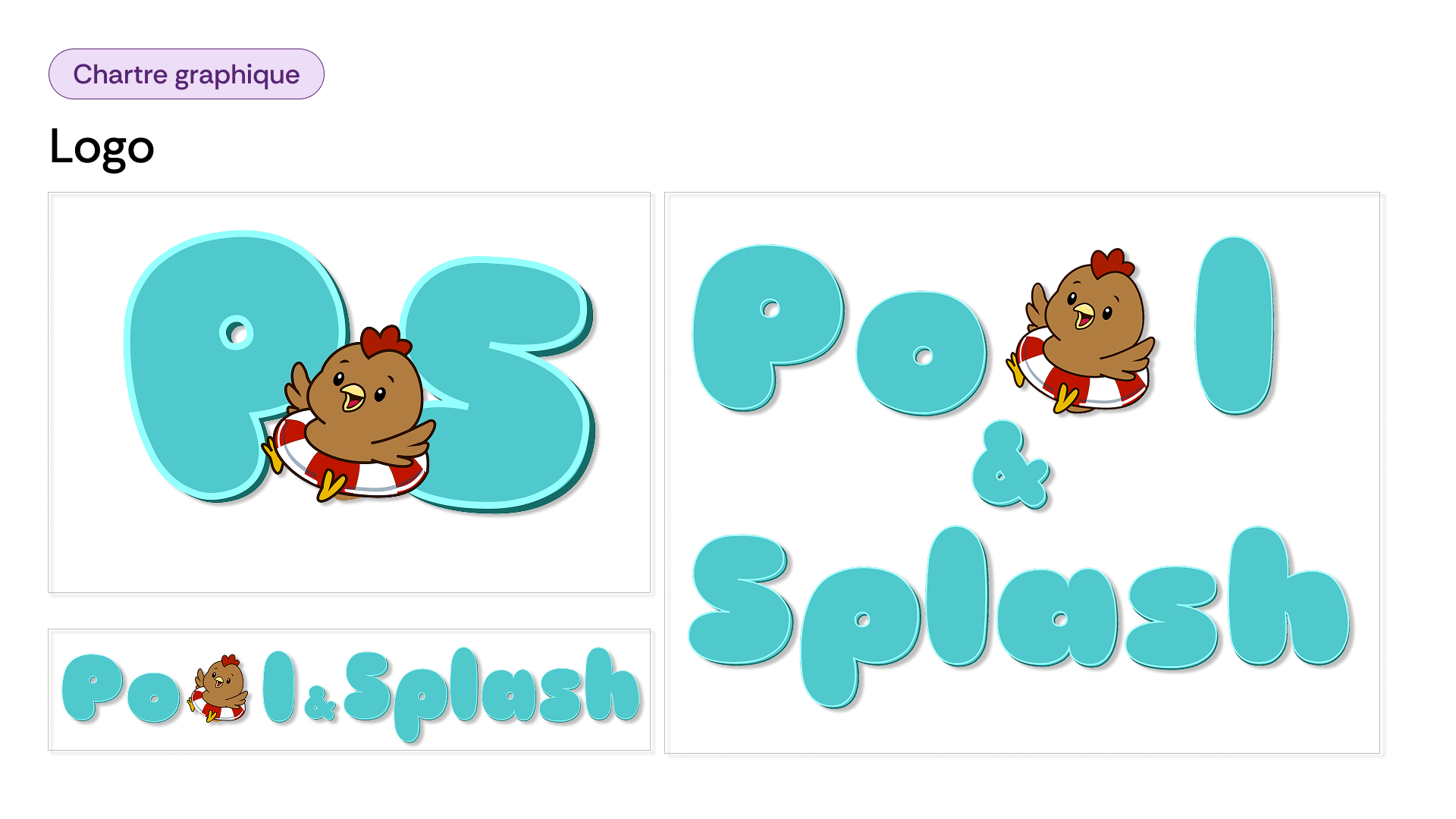 Déclinaison du logo Pool & Splash