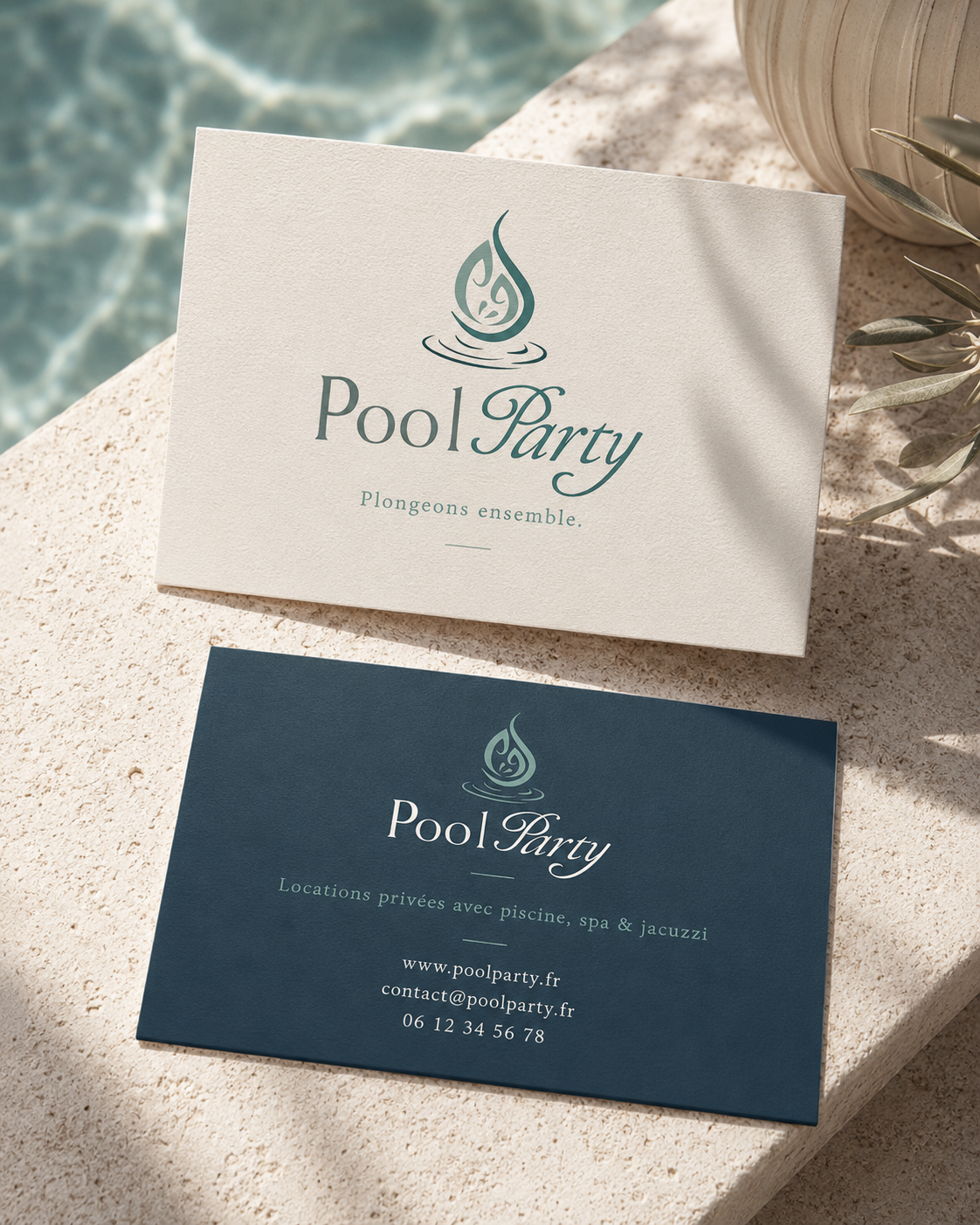 Carte de visite Pool Party