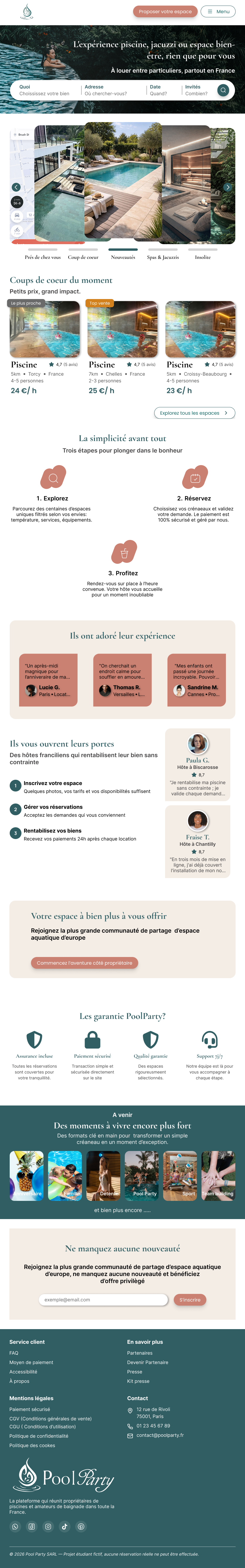 Page d'accueil — tablette